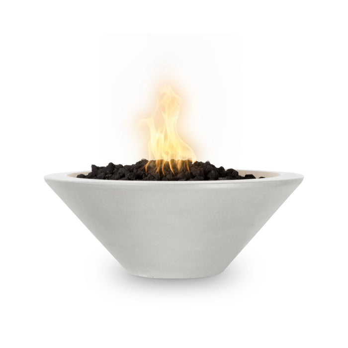 The Outdoor Plus Cazo Concrete 24" Gas Fire Bowl - Limestone