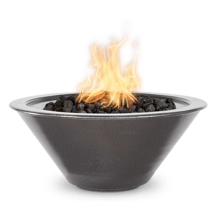 The Outdoor Plus Cazo Powder Coat 36" Gas Fire Bowl - Silver Vein