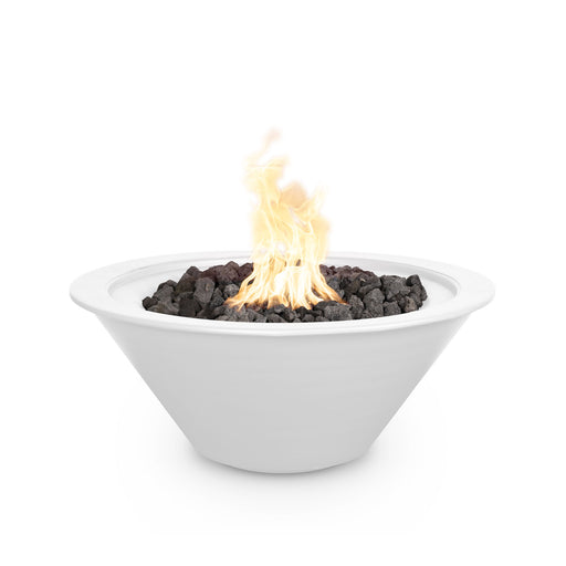 The Outdoor Plus Cazo Powder Coat 24" Gas Fire Bowl - White
