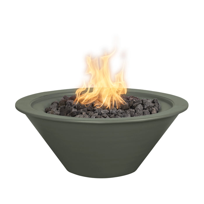 The Outdoor Plus Cazo Powder Coat 24" Gas Fire Bowl - Olive Green