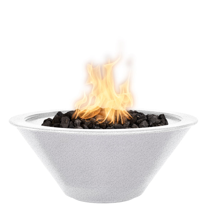 The Outdoor Plus Cazo Powder Coat 24" Gas Fire Bowl - White Vein