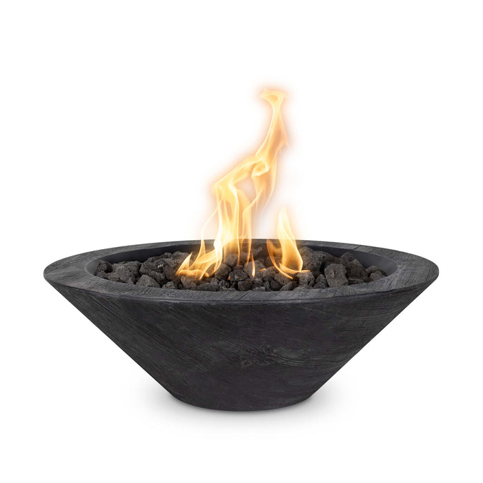 The Outdoor Plus Cazo Wood Grain 24" Gas Fire Bowl - Ebony