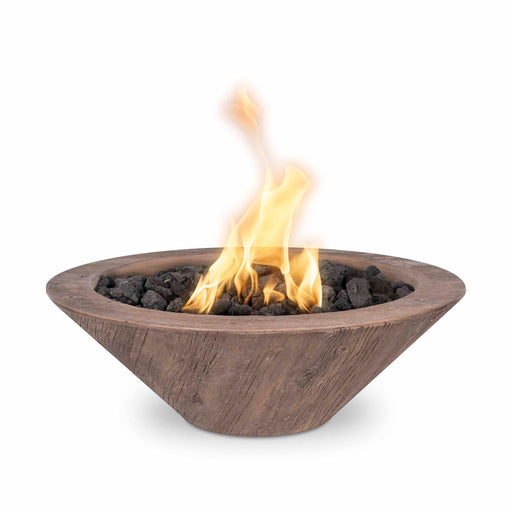 The Outdoor Plus Cazo Wood Grain 32" Gas Fire Bowl - Oak