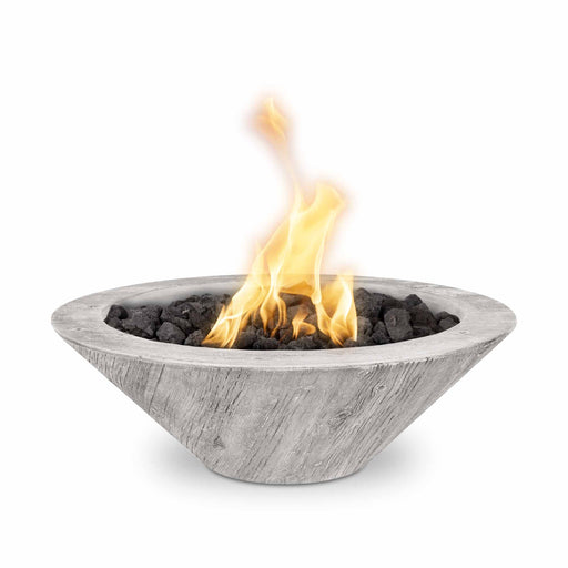 The Outdoor Plus Cazo Wood Grain 32" Gas Fire Bowl - Ivory