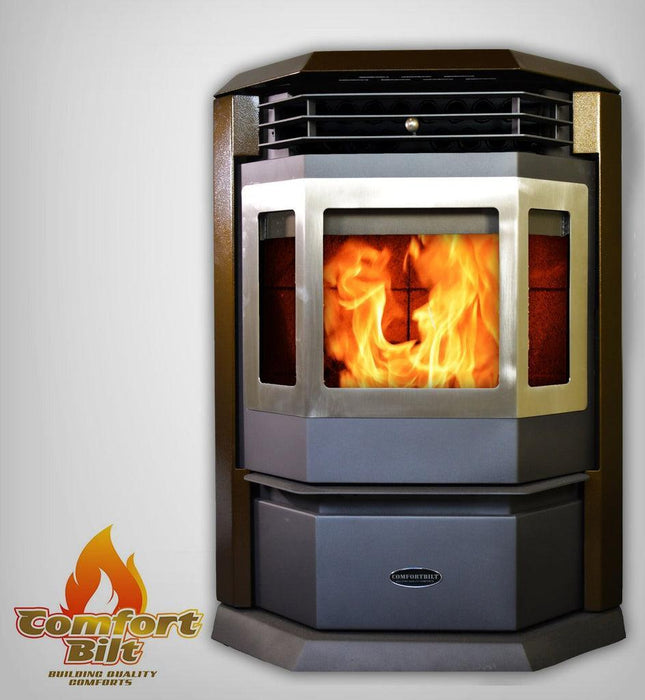 ComfortBilt HP22-SS Pellet Stove - Brown with Stainless Steel Trim