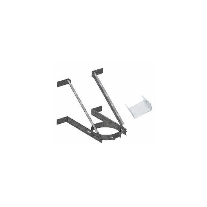 DuraVent DuraTech 6" and 8" Extended Wall Support SS - 6DT-XWS-SS