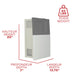 Ashley Hearth DVAG8L 8,000 BTU direct vent propane wall heater dimension diagram with height, width and depth measurements