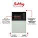 Ashley Hearth DVAG8L 8,000 BTU direct vent propane wall heater feature overview: matchless igniter, top mounted temperature control, sealed combustion system and included venting kit
