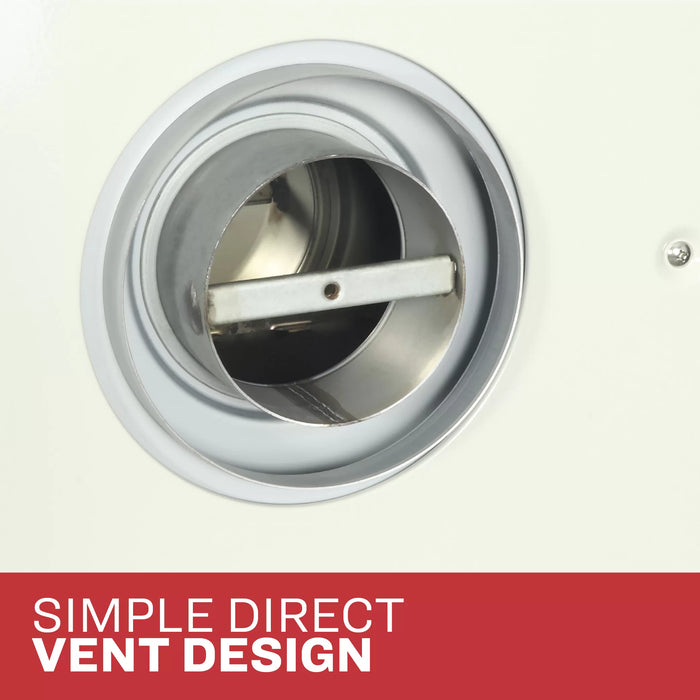 Top mounted control knob and igniter on the Ashley Hearth DVAG11L 11,000 BTU direct vent propane wall heater