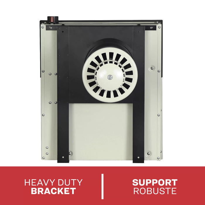 Heavy duty mounting bracket on the back of the Ashley Hearth DVAG11N 11,000 BTU direct vent natural gas wall heater