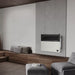 Ashley Hearth DVAG17N 17,000 BTU direct vent natural gas wall heater wall mounted in a living room beside a window