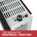 Top mounted control knob and matchless piezo igniter on the Ashley Hearth DVAG25-DF 25,000 BTU direct vent dual fuel wall heater