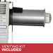 Included direct vent kit attached to the Ashley Hearth DVAG30L 25,000 BTU direct vent propane wall heater