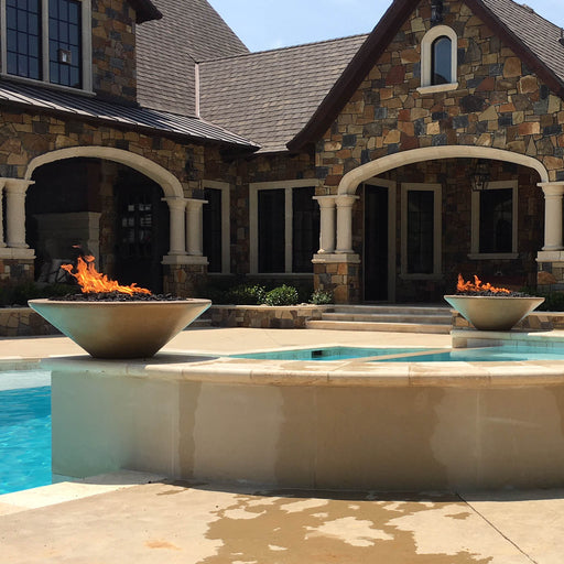 The Outdoor Plus Cazo Concrete 48" Gas Fire Bowl