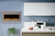 Amantii birch wooden mantel surround in White Birch finish on Panorama Xtraslim