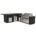 Videl 134" Maestro-L Complete BBQ Island — Powder Coated