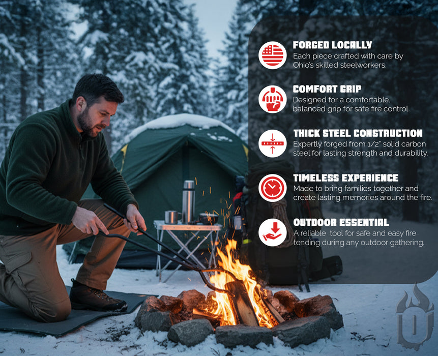 Ohio Flame Campfire Tongs — view 3