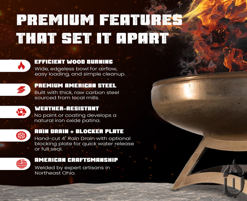 Ohio Flame Liberty Fire Pit with Hollow Base — view 3