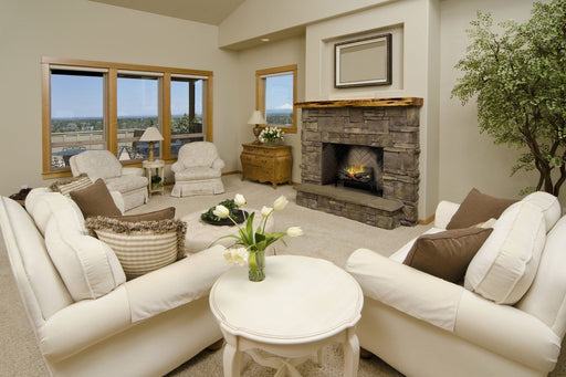 Dimplex Revillusion log set in an existing masonry fireplace