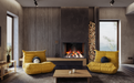 Amantii Signature 38 electric fireplace with decorative liner