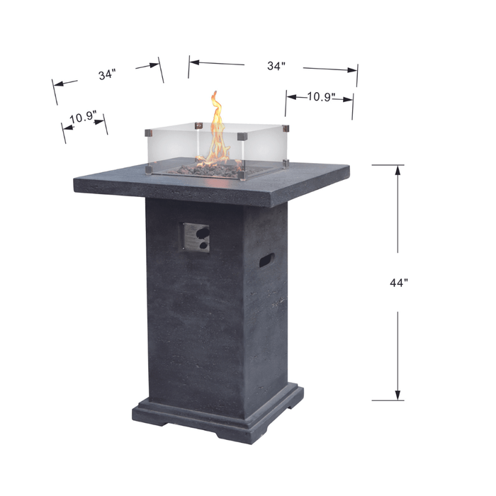 Elementi Montreal Bar Table  Fire Pit Table