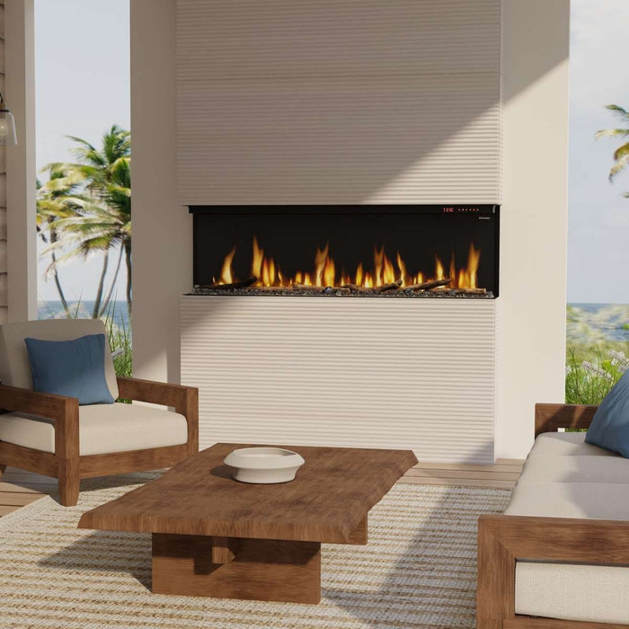 Dimplex Ignite Bold installed in a covered outdoor space