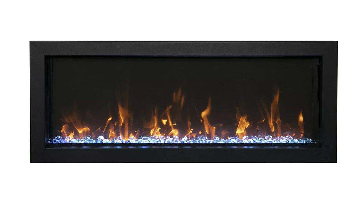 Amantii BI-SLIM Electric Fireplace – Built-in only with black steel surround