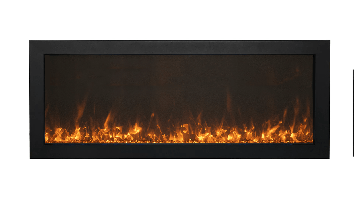 Amantii BI-SLIM Electric Fireplace – Built-in only with black steel surround