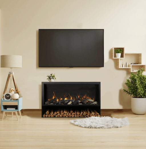 Amantii Pedestal Display for RusticStone Electric Fireplace