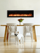 Amantii Symmetry BESPOKE Electric Fireplace – Built-in with log and glass and black steel surround