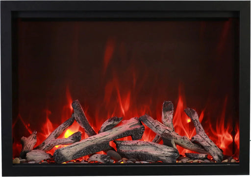 Amantii Traditional electric fireplace insert that the 3-sided trim kit fits