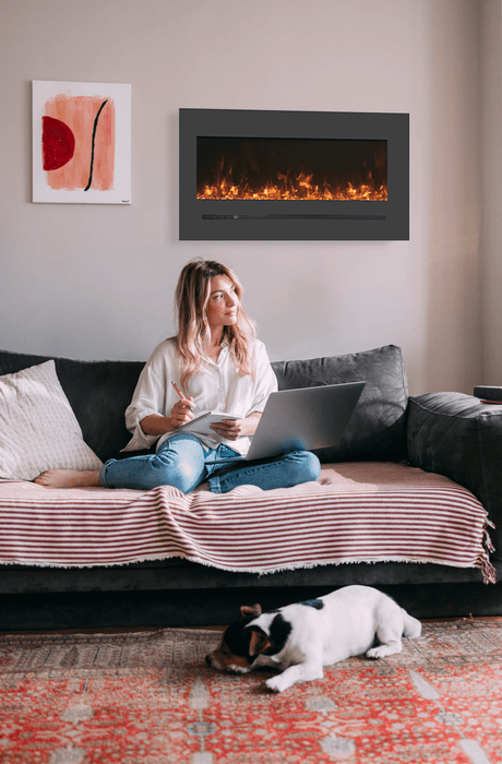 Amantii WM-FML-STL Linear Electric Fireplace