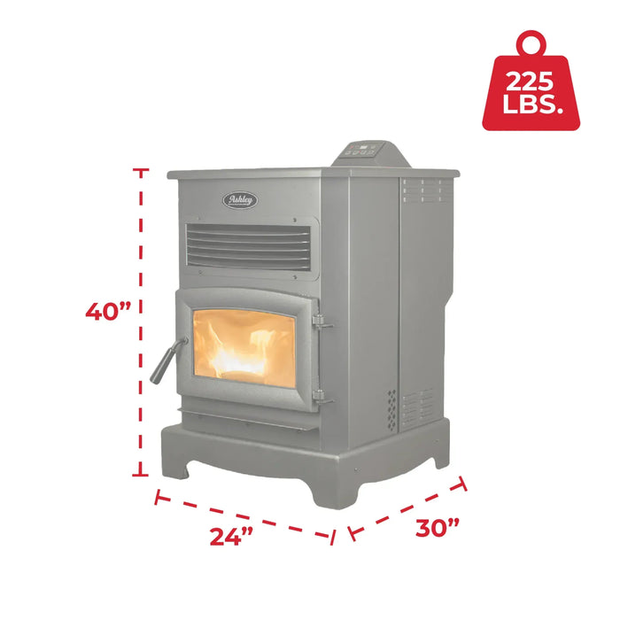 Ashley Hearth AP5622-W 3,000 Sq Ft Wi-Fi Pellet Stove, 170 lb Hopper