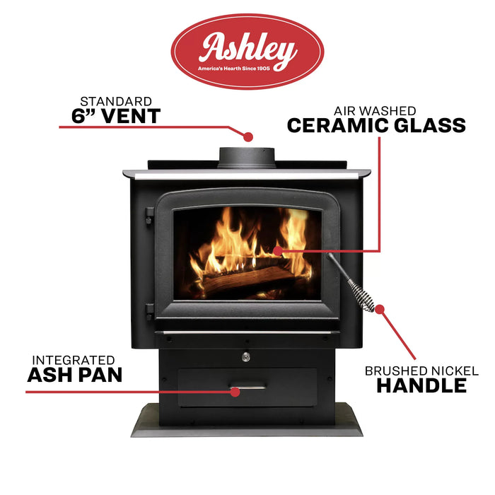 Ashley Hearth AW2020-P 2,000 Sq Ft EPA Certified Wood Stove