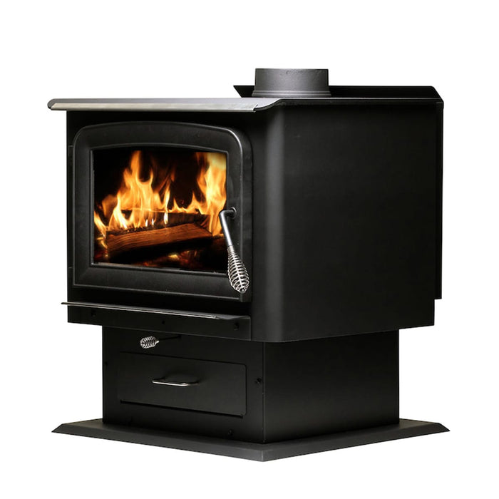 Ashley Hearth AW2520E-P 2,500 Sq Ft EPA Wood Stove with Pedestal