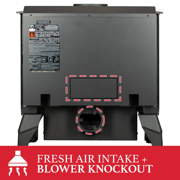 Ashley Hearth AW2520E-P 2,500 Sq Ft EPA Wood Stove with Pedestal