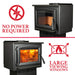 Ashley Hearth AW2520E-P 2,500 Sq Ft EPA Wood Stove with Pedestal