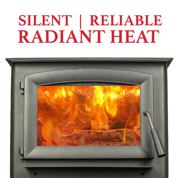 Ashley Hearth AW2520E-P 2,500 Sq Ft EPA Wood Stove with Pedestal