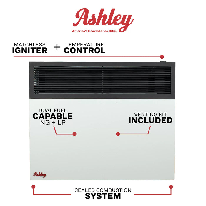 Ashley Hearth DVAG25 / DVAG30 25,000 BTU Direct Vent Wall Heater