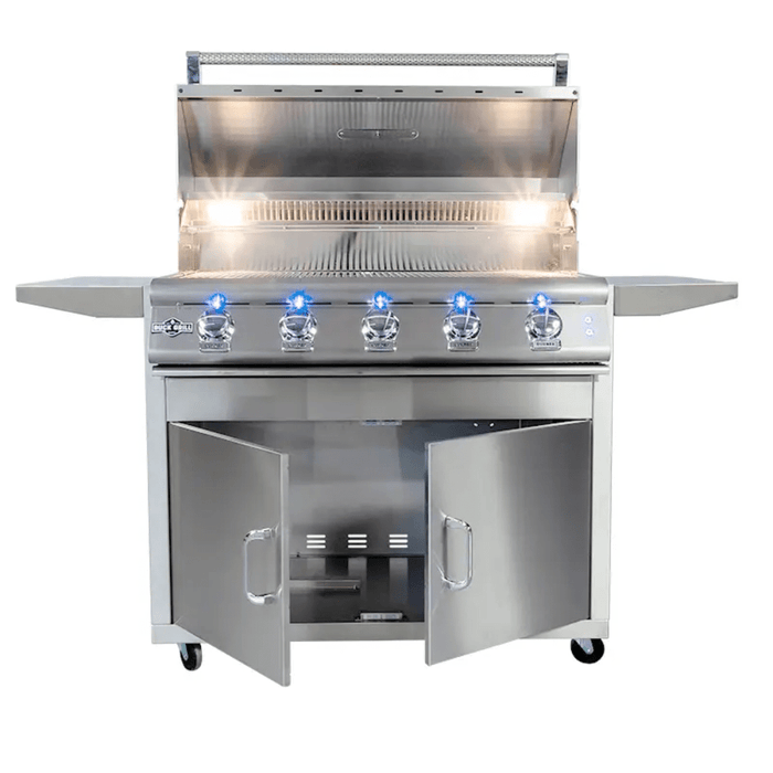 Buck Grill 5-Burner 40" Gas Grill With Portable Cart