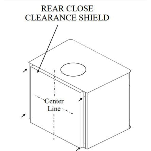 Buck Stove Close Clearance Shields for Model 21/74 Wood Stove