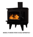 Buck Stove Small Straight Black Stove Legs (Set of 4)