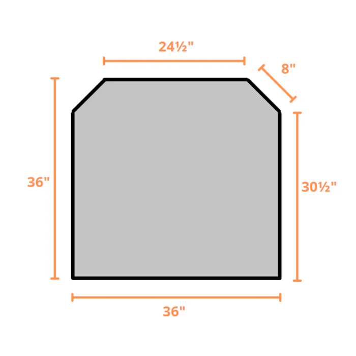 ComfortBilt Flatwall Hearth Pad- Midnight Black