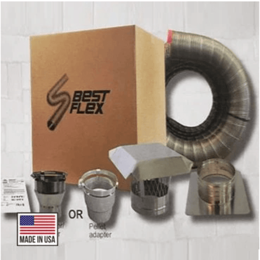 ComfortBilt HP22i Pellet Stove Insert 3-inch Flexible Piping Kit with TEE