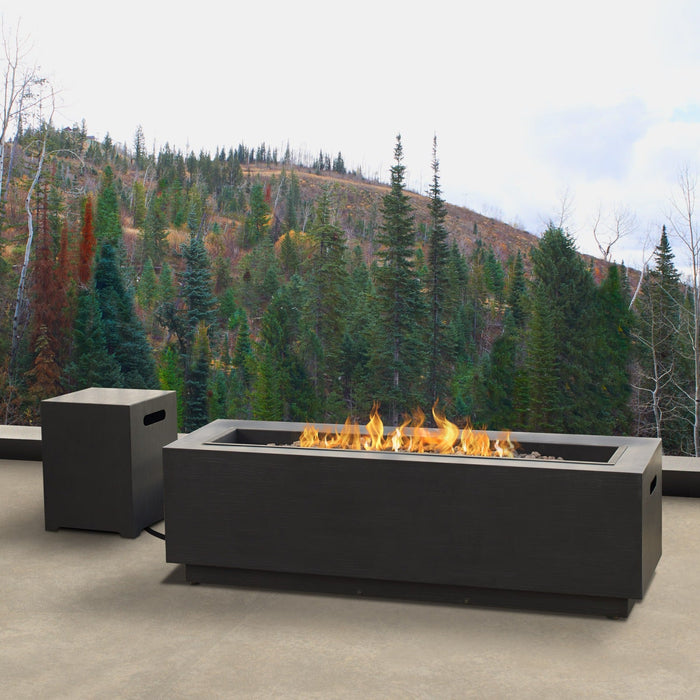 Lanesboro Rect LP Fire Pit w/ NG Conv