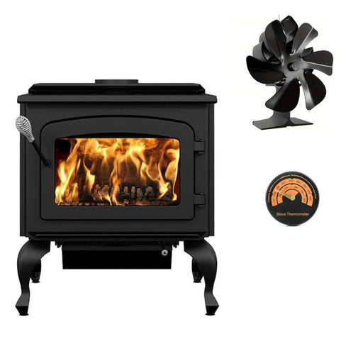 Drolet Escape 1800 Wood Stove On Legs - Black Door