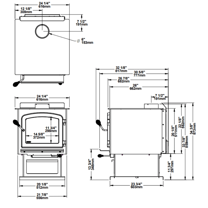 Drolet Myriad III Wood Stove With Blower