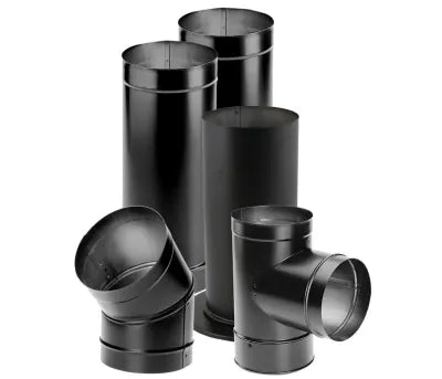 DuraVent DuraBlack 6" x 24" Single-Wall Black Pipe