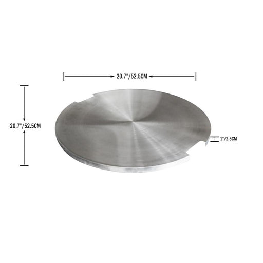 Elementi 20.7" Round Fire Table Stainless Steel Lid (OFG104-SS)
