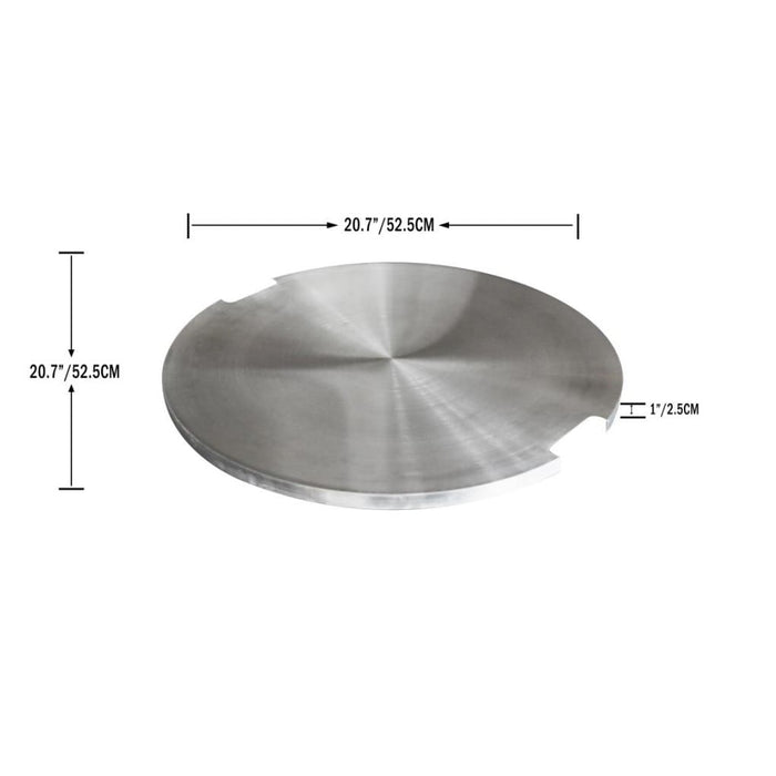 Elementi 20.7" Round Fire Table Stainless Steel Lid (OFG104-SS)